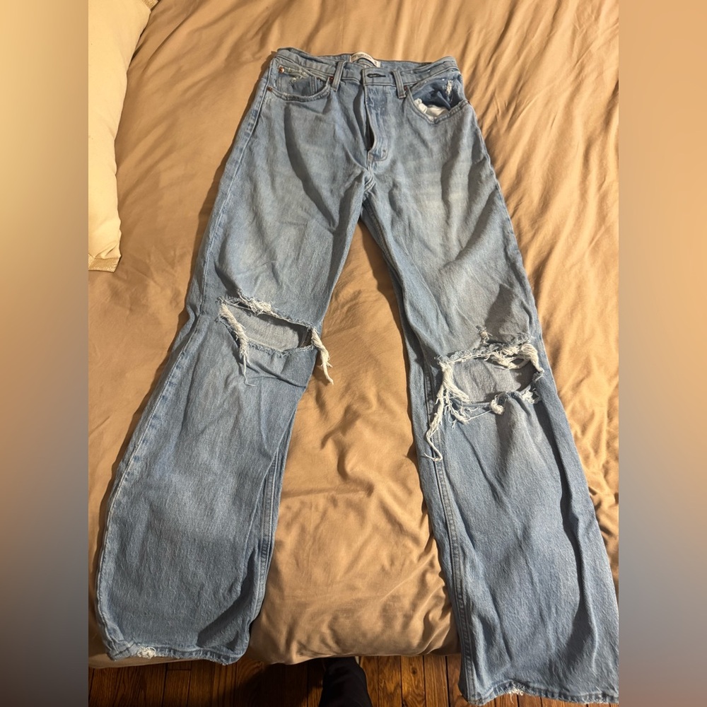 Abercrombie & Fitch Light Blue Straight Leg Jeans